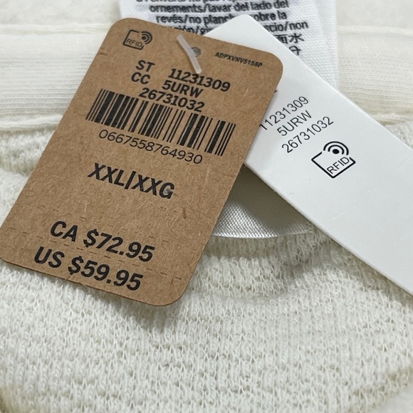 PINK Victoria's Secret REVERSE FLEECE SHACKET - Off-white - XXL - NWT - Picture 5 of 6